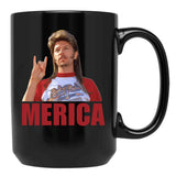 Vintage Joe Dirt Merica Fourth Of July Usa Funny Lifes A Garden Dig It Keep On Keepin Black Coffee Mug - Black