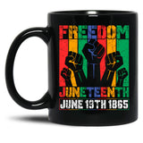 Vintage Retro Freedom Day Juneteenth June 19Th Black History Black Coffee Mug