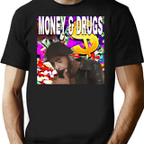 Viper Money Drugs Bootleg Graphic T-Shirt - Black
