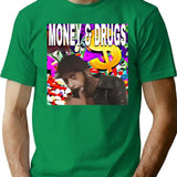 Viper Money Drugs Bootleg Graphic T-Shirt - Green