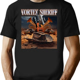 Vortex Sheriff Bootleg Graphic T-Shirt - Black
