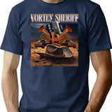 Vortex Sheriff Bootleg Graphic T-Shirt - Navy