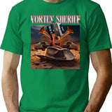 Vortex Sheriff Bootleg Graphic T-Shirt - Green