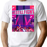 We Still Fight Bootleg Graphic T-Shirt - White