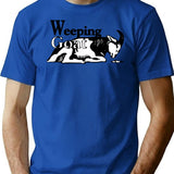 Weeping Goat Logo Bootleg Graphic T-Shirt - Blue