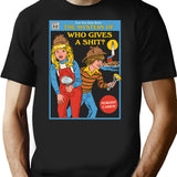 Who Gives A Sht T-Shirt - Retro Graphic Tee for Men & Women - Black