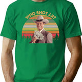 Who Shot J R Shirts J. R. Ewing Dallas Shirt Movie Poster Gifts Funny Shirts Custom Shirt 70s Vintage Retro Movie T Shirt - Green