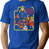 Who's Possessed Johnny T-Shirt - Retro Graphic Tee for Men & Women - Blue
