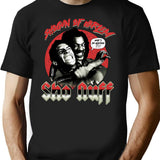 Whos Da Mastaaa Retro Bootleg Graphic T-Shirt - Black