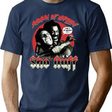 Whos Da Mastaaa Retro Bootleg Graphic T-Shirt - Navy