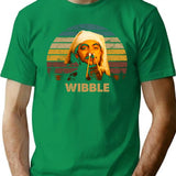 Wibble Vintage T-Shirt - Retro Graphic Casual Tee - Green