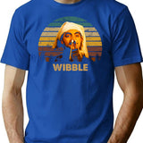 Wibble Vintage T-Shirt - Retro Graphic Casual Tee - Blue