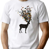 Wild Nature - Yellow T-Shirt - Retro Graphic Tee for Men & Women - White