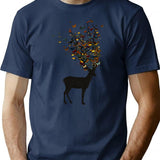 Wild Nature - Yellow T-Shirt - Retro Graphic Tee for Men & Women - Navy