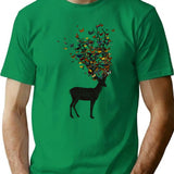 Wild Nature - Yellow T-Shirt - Retro Graphic Tee for Men & Women - Green