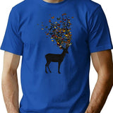 Wild Nature - Yellow T-Shirt - Retro Graphic Tee for Men & Women - Blue