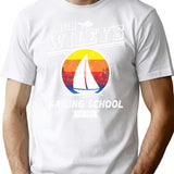 Wiley's Sailing School T-Shirt - Retro Graphic Tee for Men & Women - White