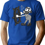 Willie Hears Ya. Willie Don't Care. T-Shirt - Blue