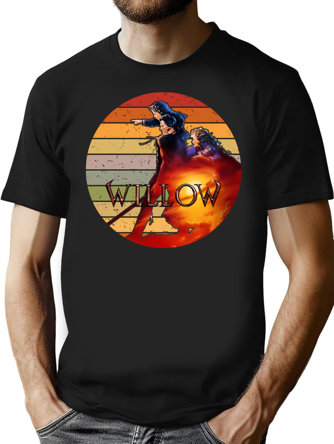 Willow Vintage Movie T-Shirt - Retro Graphic Casual Tee - Black