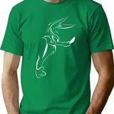 Willy Il Coyote T-Shirt - Retro Graphic Tee for Men & Women - Green