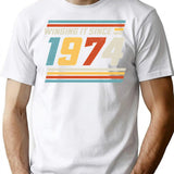 Winging It Since 1974 - Funny 50th Birthday T-Shirt - White
