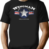 Wingman T-Shirt - Retro Graphic Tee for Men & Women - Black
