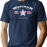 Wingman T-Shirt - Retro Graphic Tee for Men & Women - Navy