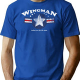 Wingman T-Shirt - Retro Graphic Tee for Men & Women - Blue
