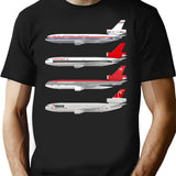 Wings In Uniform - Dc-10 - Northwest Airlines - Through The Ages Classic T-shirt.png - Black