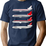 Wings In Uniform - Dc-10 - Northwest Airlines - Through The Ages Classic T-shirt.png - Navy