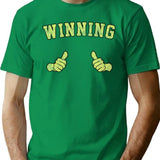 Winning Vintage T-Shirt - Retro Graphic Casual Tee - Green