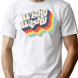 Wishy Washy T-Shirt - Retro Graphic Tee for Men & Women - White