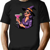 Witch Happy Hour - Spooky Cocktails T-Shirt - Black