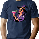 Witch Happy Hour - Spooky Cocktails T-Shirt - Navy