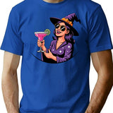 Witch Happy Hour - Spooky Cocktails T-Shirt - Blue