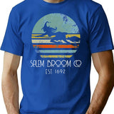 Witch Salem Broom Co. Est 1692 Witches Vintage Halloween T-Shirt - Blue