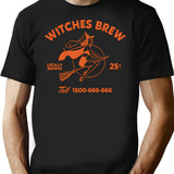 Witches Brew T-Shirt - Retro Graphic Tee for Men & Women - Black