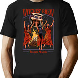 Witches' Brew T-Shirt - Retro Graphic Tee for Men & Women - Black