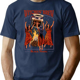 Witches' Brew T-Shirt - Retro Graphic Tee for Men & Women - Navy