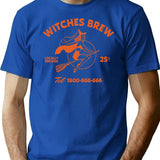 Witches Brew T-Shirt - Retro Graphic Tee for Men & Women - Blue