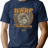 Wkrp Turkey Drop 1978 T-Shirt - Retro Graphic Tee for Men & Women - Navy