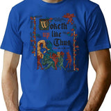 Woke Up Like This - Funny Retro Vintage English History T-Shirt - Blue
