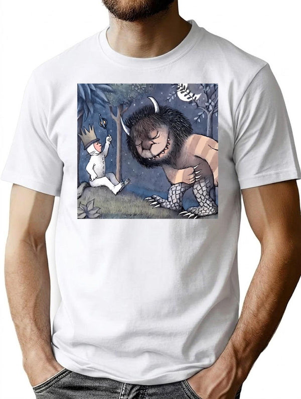 Wolf Trainer T-Shirt - Retro Graphic Tee for Men & Women - White