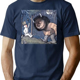 Wolf Trainer T-Shirt - Retro Graphic Tee for Men & Women - Navy