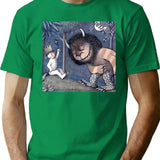 Wolf Trainer T-Shirt - Retro Graphic Tee for Men & Women - Green