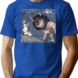 Wolf Trainer T-Shirt - Retro Graphic Tee for Men & Women - Blue