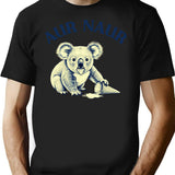 Womens Funny Australia Day Koala Tee Vintage Aussie Graphic Gift For Her Aur Naur Australia - Black