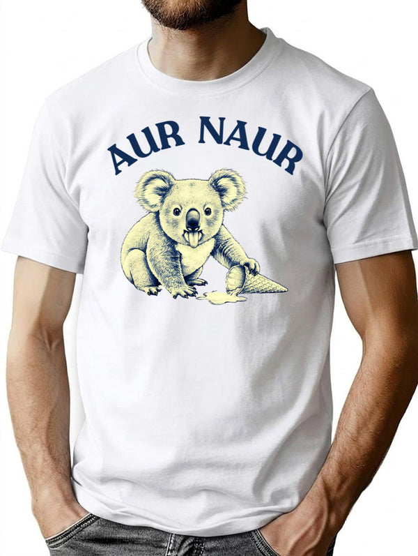 Womens Funny Australia Day Koala Tee Vintage Aussie Graphic Gift For Her Aur Naur Australia - White