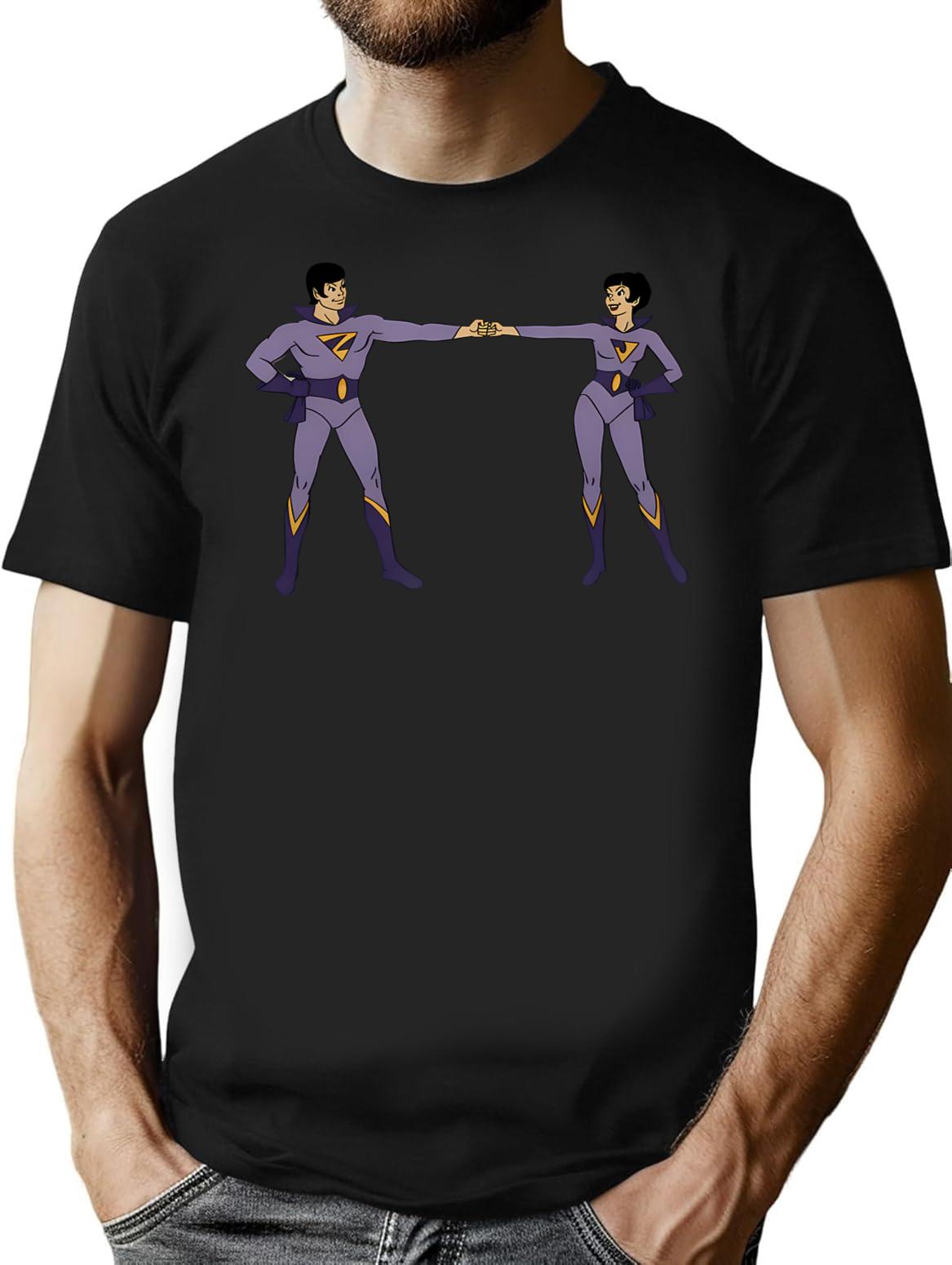 Wonder Twins T-Shirt - Retro Graphic Tee for Men & Women - Black