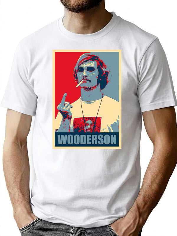 Wooderson Hope T-Shirt - Retro Graphic Tee for Men & Women - White